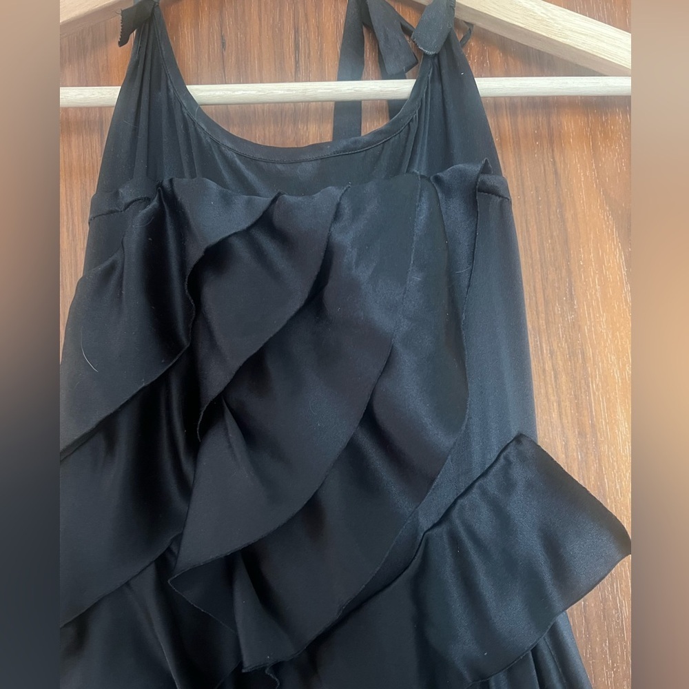 Prada Black Silk Ruffle Dress - Picture 3 of 5